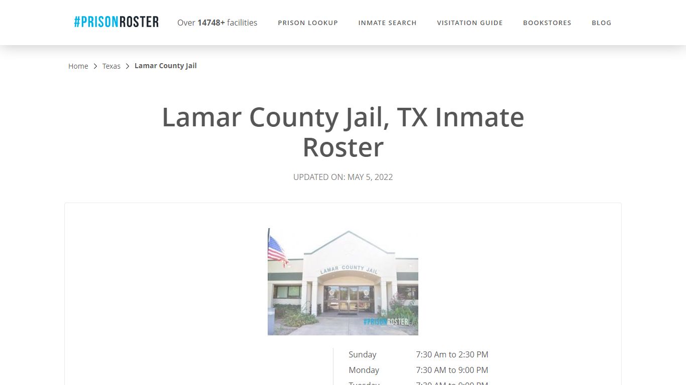 Lamar County Jail, TX Inmate Roster - Inmate Locator